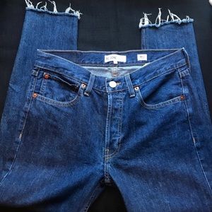 RE/DONE ORIGINALS dark wash cropped jeans